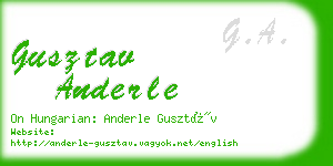 gusztav anderle business card